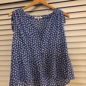 Madewell blue daisy top